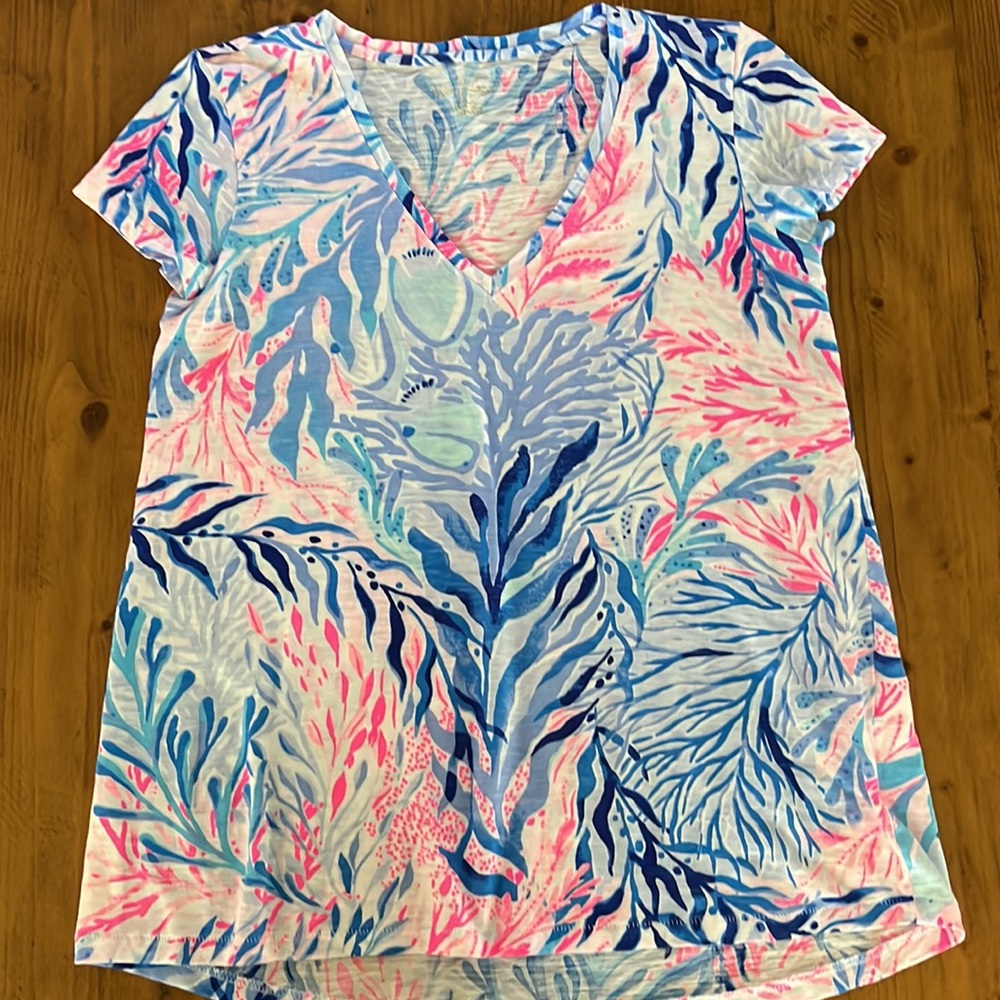 Lilly Pulitzer V Neck Etta Top